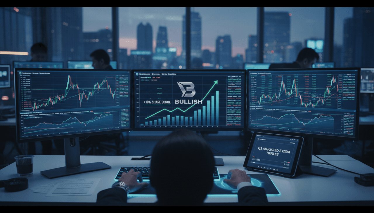 Bullish Shares Surge 10% as Q2 Adjusted EBITDA Triples, Signaling Robust Exchange Performance